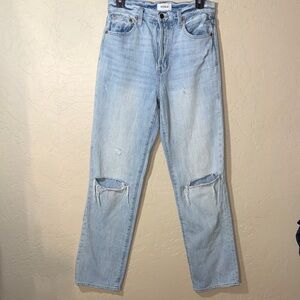 Pistola light wash Cassie straight leg button fly jeans size 27
